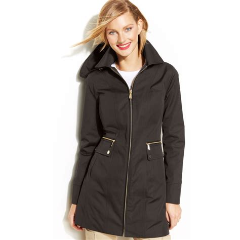 michael kors raincoat with hood|Michael Kors ladies raincoats.